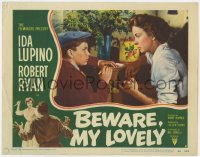5w269 BEWARE MY LOVELY LC #2 1952 close up of Ida Lupino talking to young boy, film noir!