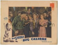 5w272 BIG CALIBRE LC 1935 Peggy Campbell watches big bad guy grab Bob Steele at celebration!
