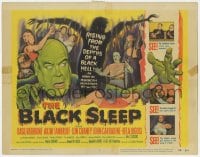 5w019 BLACK SLEEP TC 1956 Lon Chaney Jr., Bela Lugosi, Tor Johnson, terror-drug wakes the dead!