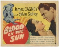 5w022 BLOOD ON THE SUN TC 1945 James Cagney in fight, plus close up with sexy Sylvia Sidney!