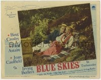 5w288 BLUE SKIES LC #1 1946 Bing Crosby & Joan Caulfield laying on picnic blanket outdoors!