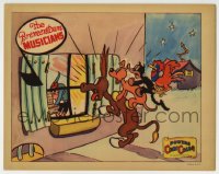 5w300 BREMENTOWN MUSICIANS LC 1935 Ub Iwerks art, ComiColor cartoon, they see burglar in window!