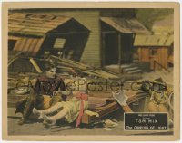 5w314 CANYON OF LIGHT LC 1926 Tom Mix & Dorothy Dwan sitting on the rubble of a fallen building!