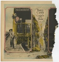 5w315 CANYON OF THE FOOLS LC 1923 bad guy gets the drop on Harry Carey in observation car!