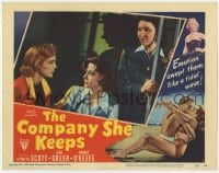 5w339 COMPANY SHE KEEPS LC #2 1951 close up of Lizabeth Scott, Jane Greer & Fay Baker!