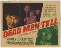 5w046 DEAD MEN TELL TC 1941 Sidney Toler as Charlie Chan aboard a treasure ship w/a pirate's ghost!