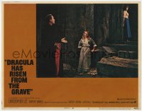 5w399 DRACULA HAS RISEN FROM THE GRAVE LC #6 1968 Veronica Carlson & vampire Christopher Lee!