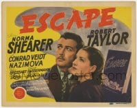 5w061 ESCAPE TC 1940 American Robert Taylor is helped by Nazi's mistress Norma Shearer!