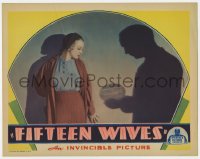 5w422 FIFTEEN WIVES LC 1934 great portrait of Natalie Moorhead standing by man's shadow!