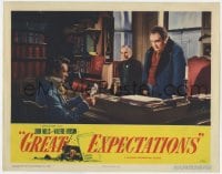 5w473 GREAT EXPECTATIONS LC #3 1946 Francis L. Sullivan watches John Mills reading letter!