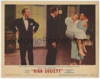 5w491 HIGH SOCIETY LC #8 1956 Bing Crosby confronts Frank Sinatra & Grace Kelly after their swim!
