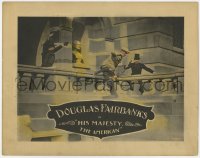 5w084 HIS MAJESTY THE AMERICAN TC 1919 great image of Douglas Fairbanks Sr. jumping over balcony!