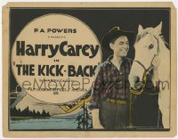 5w104 KICKBACK TC 1922 great c/u of Harry Carey smiling at his horse + art of moonlit mountains!
