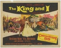 5w105 KING & I TC 1956 Deborah Kerr & Yul Brynner in Rodgers & Hammerstein's musical, Hooks art!