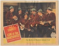 5w554 LAW OF THE NORTHWEST LC 1943 Charles Starrett whooping it up with Northwest Mounted band!