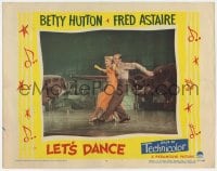 5w561 LET'S DANCE LC #7 1950 great image of Fred Astaire & Betty Hutton dancing by planes!