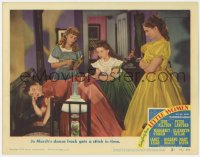 5w570 LITTLE WOMEN LC #2 1949 Elizabeth Taylor & girls watch June Allyson get her dress repaired!