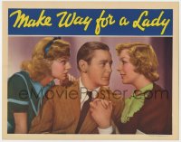5w591 MAKE WAY FOR A LADY LC 1936 c/u of Herbert Marshall between Anne Shirley & Margot Grahame!