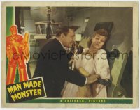 5w597 MAN MADE MONSTER LC 1941 crazed Lionel Atwill shackles scared Anne Nagel to laboratory table!