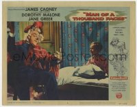 5w598 MAN OF A THOUSAND FACES LC #8 1957 James Cagney as Lon Chaney Sr dressed as old lady for son!