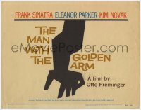 5w120 MAN WITH THE GOLDEN ARM TC 1956 Frank Sinatra, Otto Preminger, drugs, classic Saul Bass art!