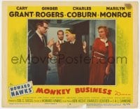 5w618 MONKEY BUSINESS LC #8 1952 Ginger Rogers between Cary Grant & sexy Marilyn Monroe!