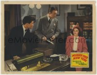 5w630 MURDER OVER NEW YORK LC 1940 Victor Sen Yung & man in suit stare at Majorie Weaver!