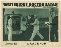 5w634 MYSTERIOUS DOCTOR SATAN chapter 12 LC 1940 bandaged hero is heled into ambulance, Crack-Up!