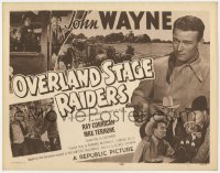 5w139 OVERLAND STAGE RAIDERS TC R1953 John Wayne in The Three Mesquiteers with Corrigan & Terhune!