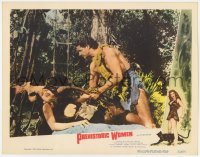 5w700 PREHISTORIC WOMEN LC 1950 Laurette Luez is held down by man threatening her with a torch!
