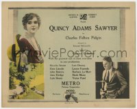 5w143 QUINCY ADAMS SAWYER TC 1922 Barbara La Marr & the greatest cast including Lon Chaney, rare!