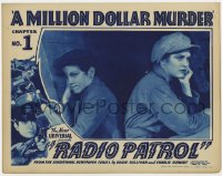 5w711 RADIO PATROL chapter 1 LC 1937 c/u of Kay Hughes & Mickey Rentschler, Million Dollar Murder!