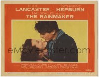 5w715 RAINMAKER LC #4 1956 great romantic close up of Burt Lancaster & Katharine Hepburn!