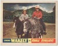 5w718 RANGE RENEGADES LC #6 1948 c/u of Jimmy Wakely & Dub Cannonball Taylor on their horses!