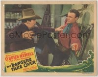 5w719 RANGERS TAKE OVER LC 1943 close up of Dave O'Brien fighitng bad guy, The Texas Rangers!