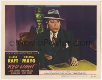 5w723 RED LIGHT LC #7 1949 great close up of tough George Raft with pistol & fedora!