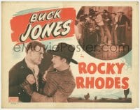 5w152 ROCKY RHODES TC R1948 great western images of cowboy Buck Jones fighting bad guys!