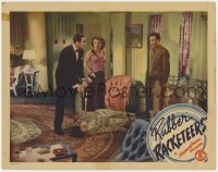 5w744 RUBBER RACKETEERS LC 1942 Asian man watches Ricardo Cortez & Barbara Read with dead body!
