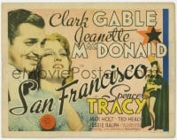 5w156 SAN FRANCISCO TC 1936 full-length sexy Jeanette MacDonald & romantic close up w/ Clark Gable!