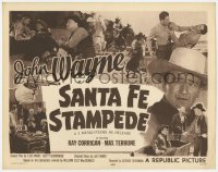 5w157 SANTA FE STAMPEDE TC R1953 John Wayne with The Three Mesquiteers, Ray Corrigan & Max Terhune!
