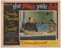 5w777 SEVEN YEAR ITCH LC #6 1955 Billy Wilder, Moore & Marilyn Monroe w/ toe caught in tub!