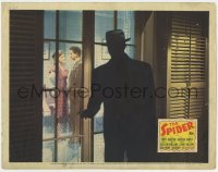 5w820 SPIDER LC 1945 shadowy figure watches Richard Conte & Faye Marlowe through the window!