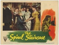 5w821 SPIRAL STAIRCASE LC 1946 Dorothy McGuire holds hands with Ethel Barrymore in wheelchair!
