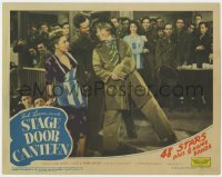 5w828 STAGE DOOR CANTEEN LC 1943 soldiers see Harpo Marx clown w/ guy & June Lang, Ruth Roman in back