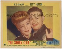 5w838 STORK CLUB LC #6 1945 great winking close up of Don DeFore & pretty Betty Hutton!