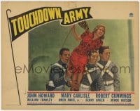 5w887 TOUCHDOWN ARMY LC 1938 John Howard & Robert Cummings hoist Mary Carlisle on their shoulders!