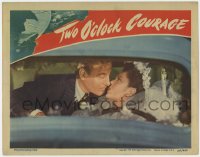 5w900 TWO O'CLOCK COURAGE LC 1944 c/u of bride Ann Rutherford & groom Tom Conway kissing in car!