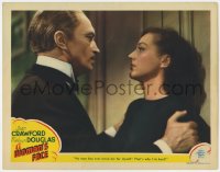 5w977 WOMAN'S FACE LC 1941 Joan Crawford tells Conrad Veidt no man ever loved her for herself!