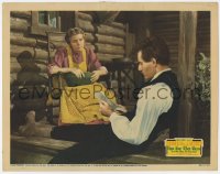 5w991 YOUNG MR. LINCOLN LC 1939 Henry Fonda as Abe reading letter to mother Alice Brady on porch!