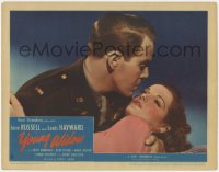 5w993 YOUNG WIDOW LC 1946 sexy brunette Jane Russell romanced by WWII soldier Louis Hayward!